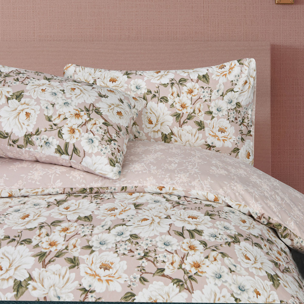 Smart Living Double Blush Pink Elegant Blooms Duvet Set Image 5