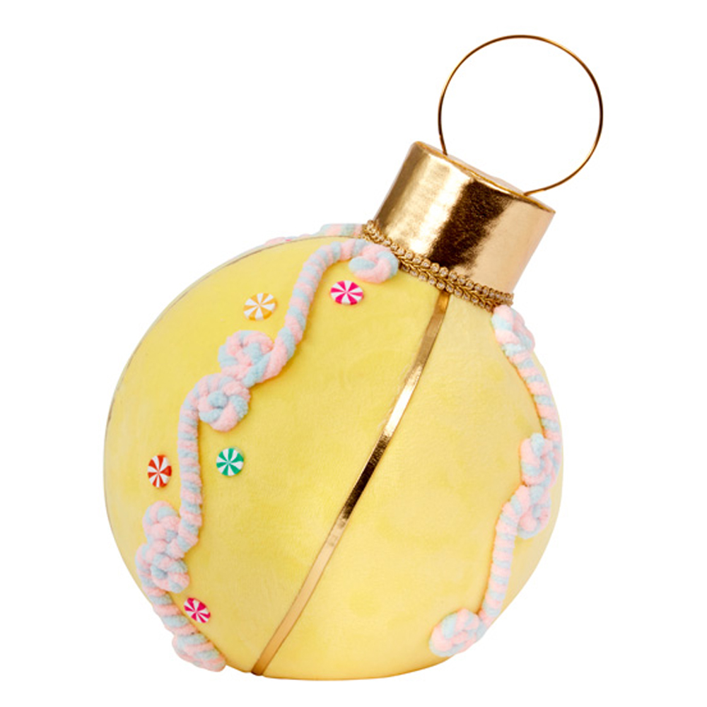 Marco Paul Yellow Christmas Bauble Ornament Image 1