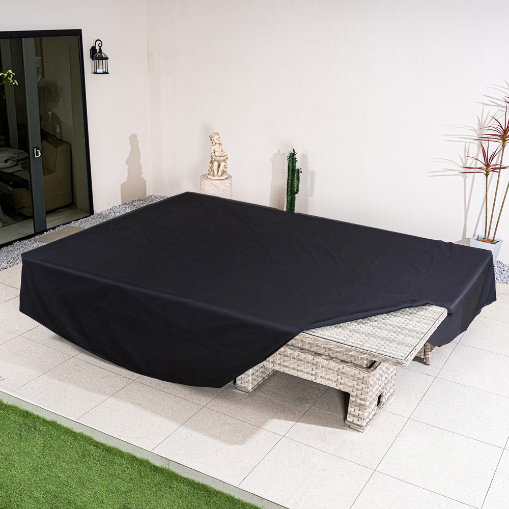 Direct Wicker Black Outdoor Protective Furniture Cover 91 x 249 x 227cm Image 2