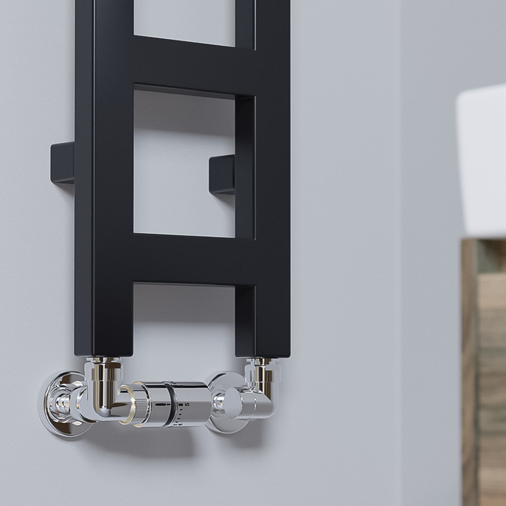 Terma Easy 638 BTU Matt Black Electric Heated Towel Rail 960 x 200mm Image 7