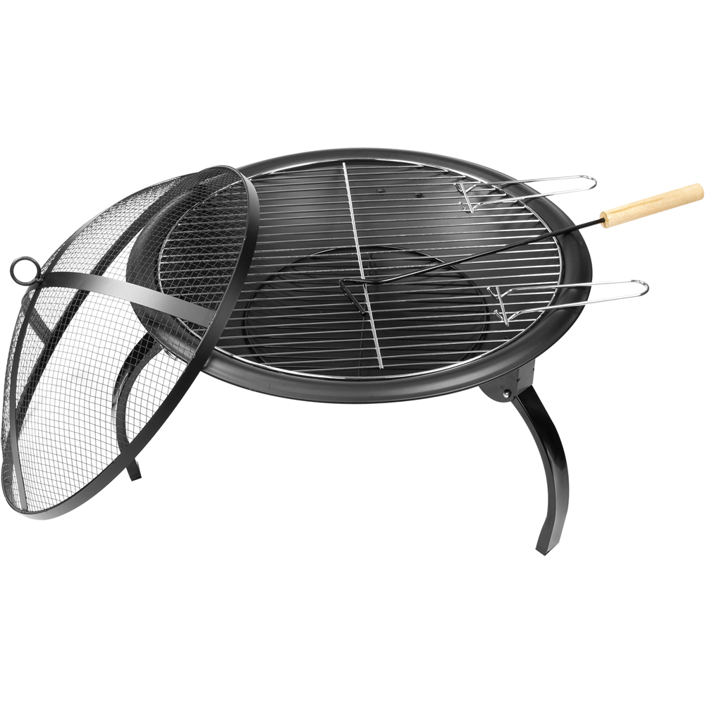 GardenKraft Black BBQ Grill and Firepit Image 7