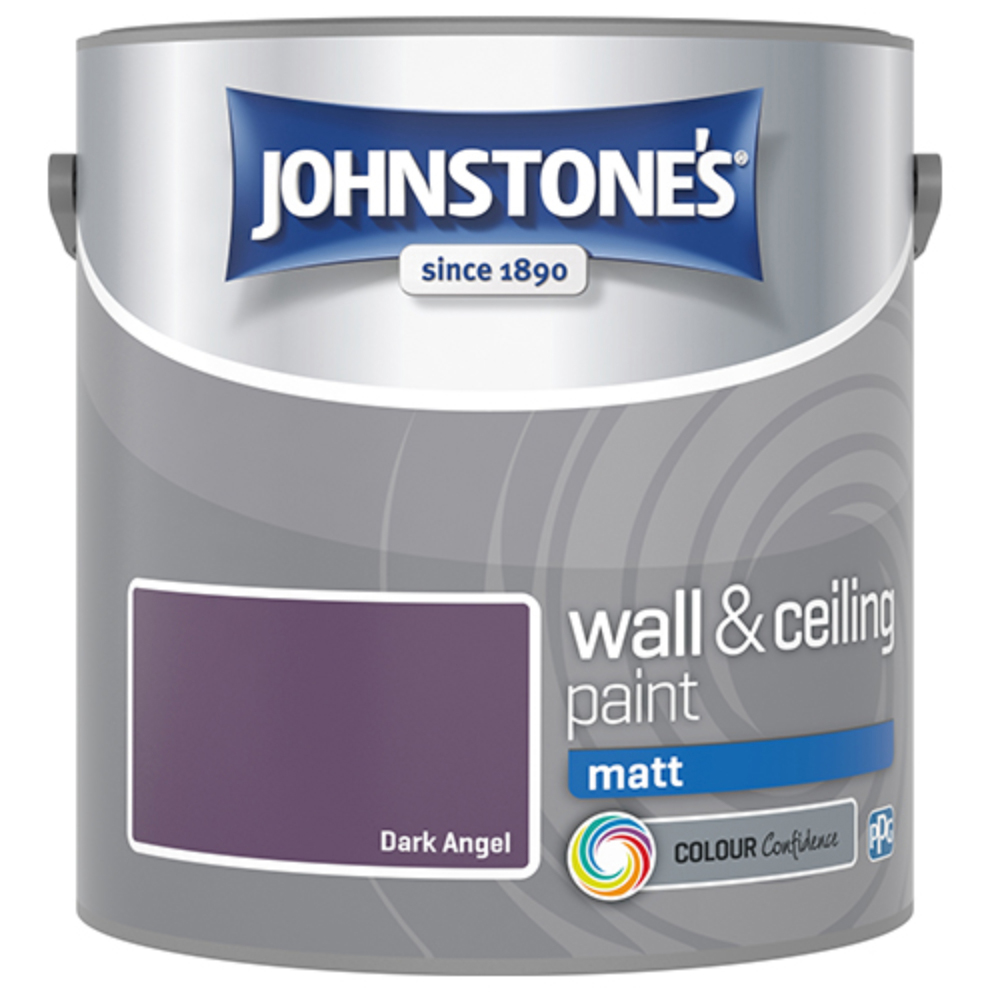 Johnstone's Walls & Ceilings Dark Angel Matt Emulsion Paint 2.5L Image 2