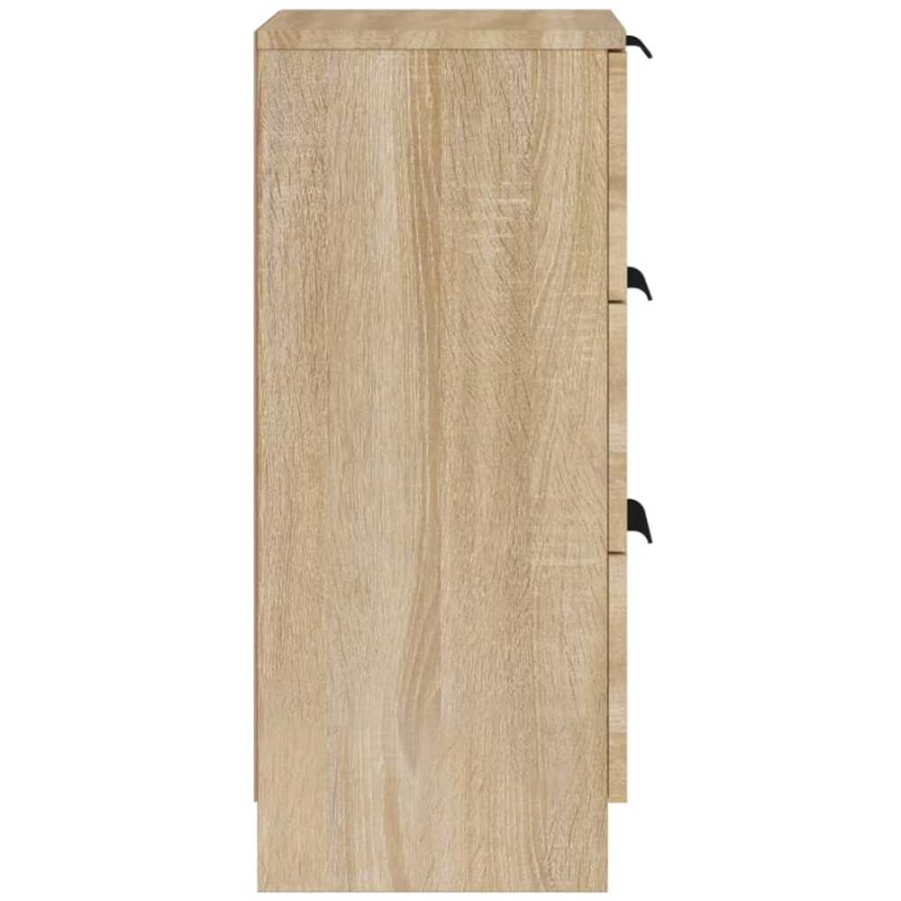 vidaXL 3 Drawer Sonoma Oak Slim Sideboard Image 8