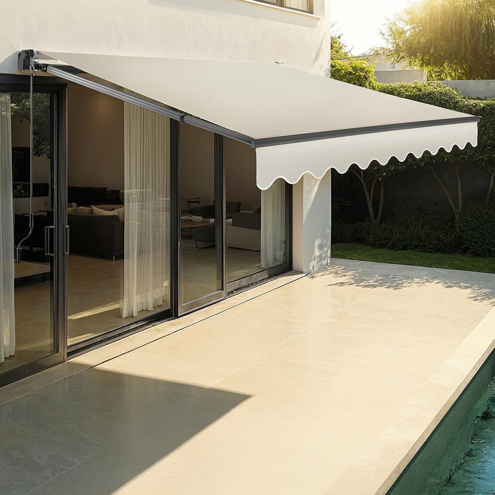 tectake Ornella Beige Retractable Awning 2.5 x 2m Image 1