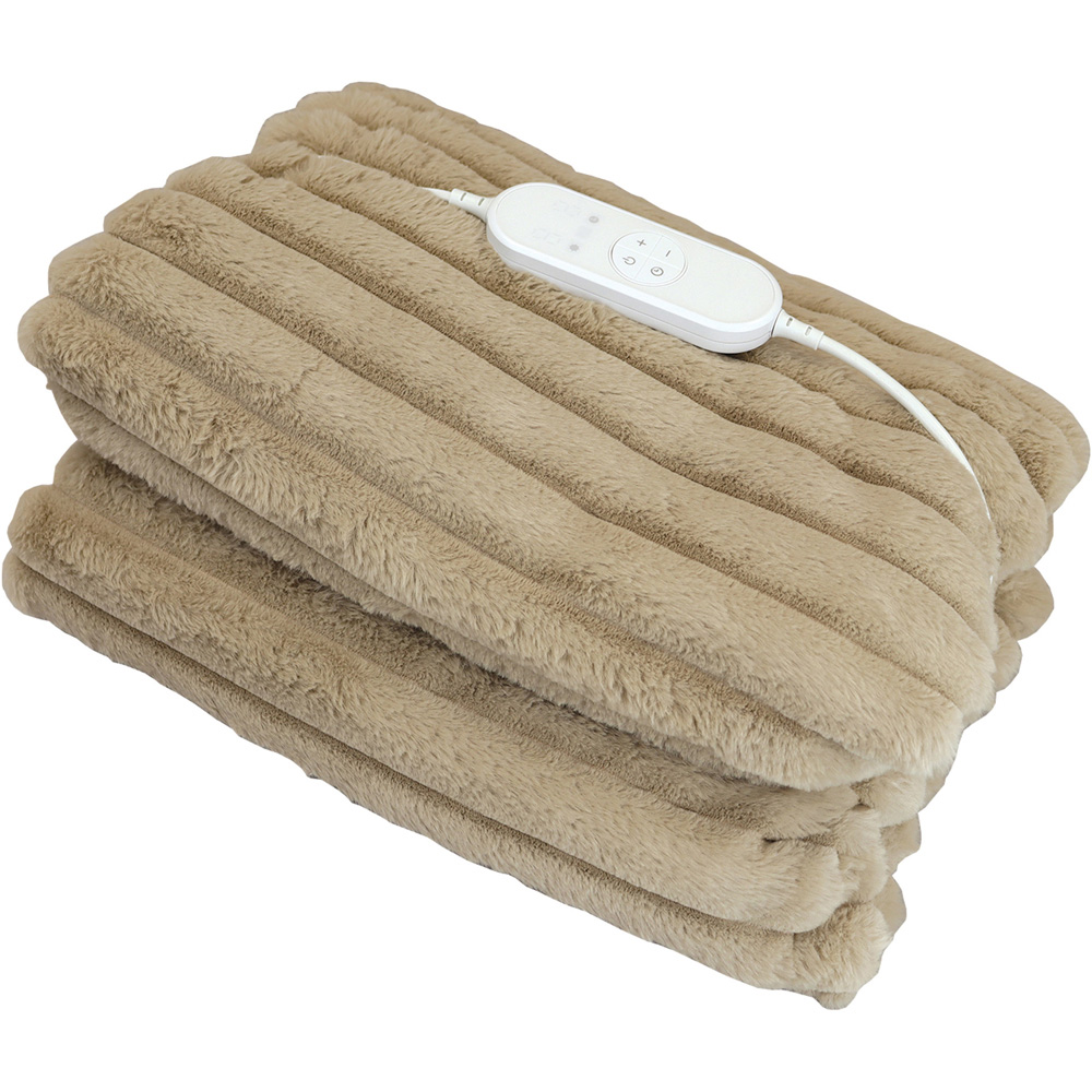 Igenix Beige Microfleece and Teddy Fleece Digital Control Heated Throw 160 x 130cm Image 3
