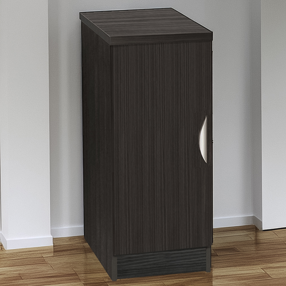 R White Cabinets Single Door Black Desk Height Cupboard Image 1