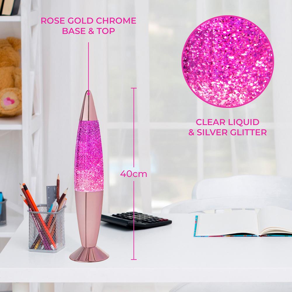 Global Gizmos Purple Glitter Lava Lamp 16 inch Image 5