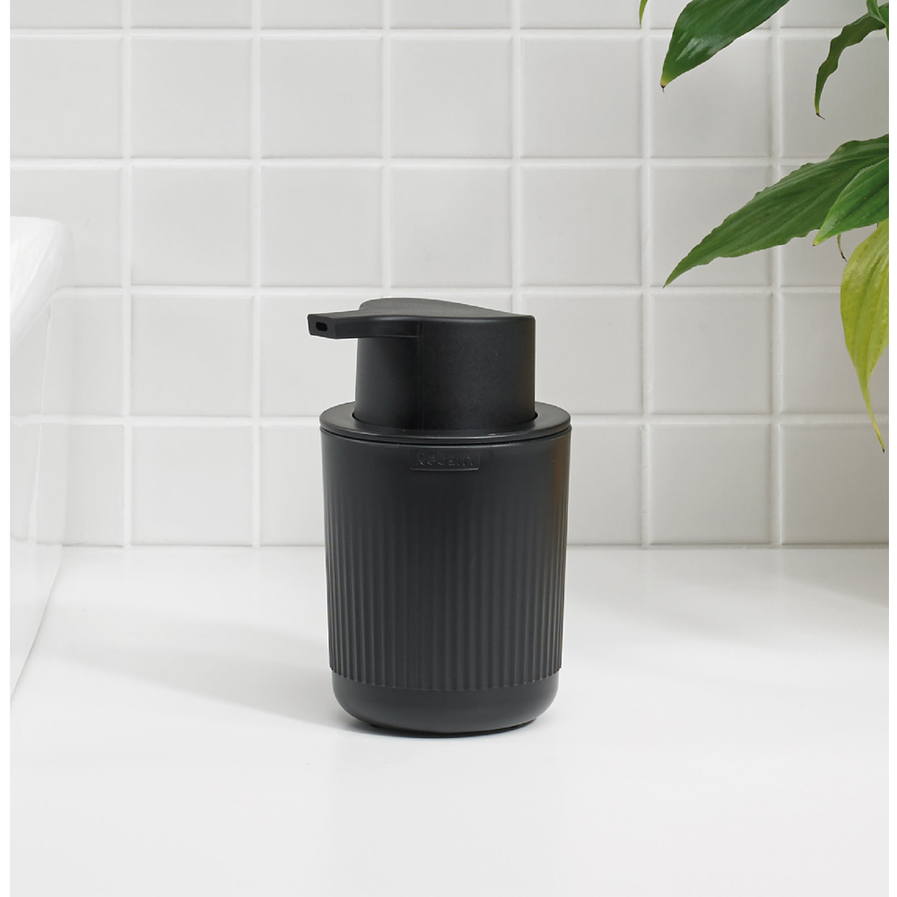 ReBorn Dark Grey Eco Friendly Wall Mounted Recycled Plastic Soap Dispenser 250ml Image 2