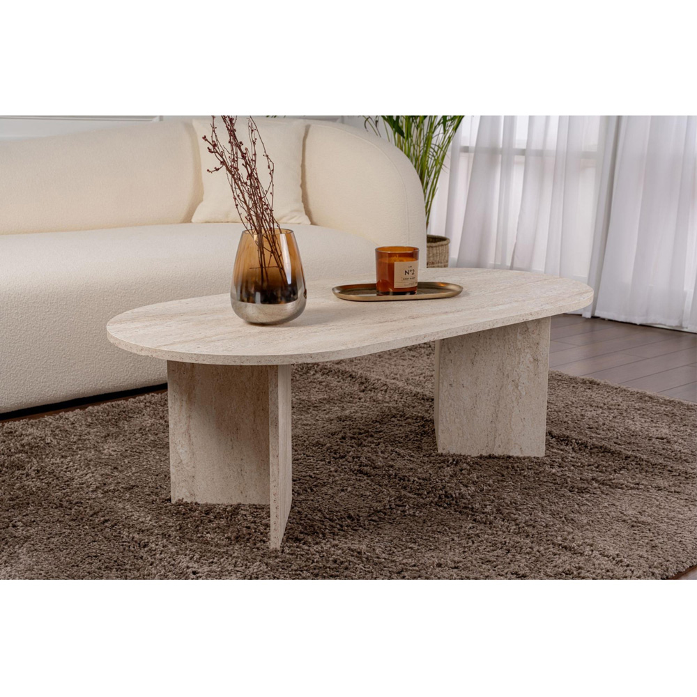 Decortie Sable Travertine Coffee Table Image 4