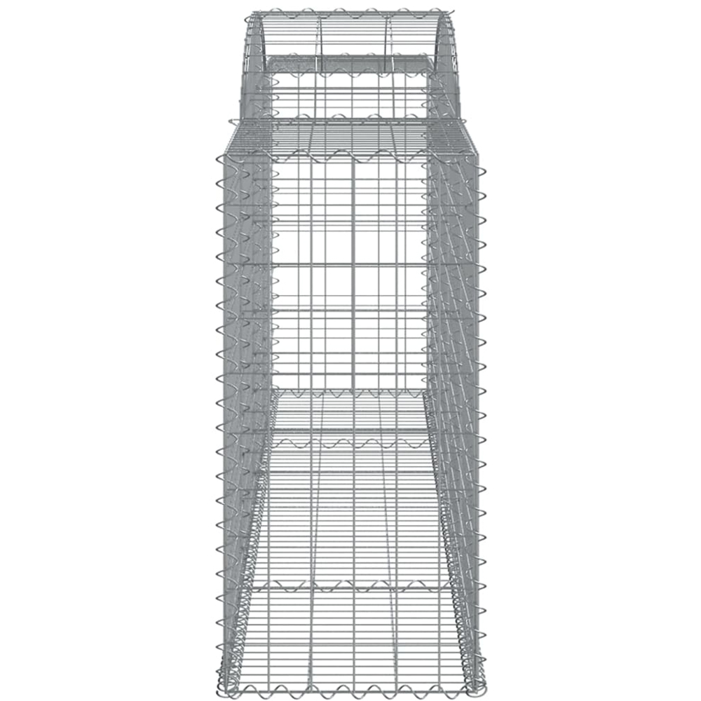 vidaXL Silver Galvanised Iron Arched Gabion Basket 300 x 50 x 100/120cm 4 Pack Image 3
