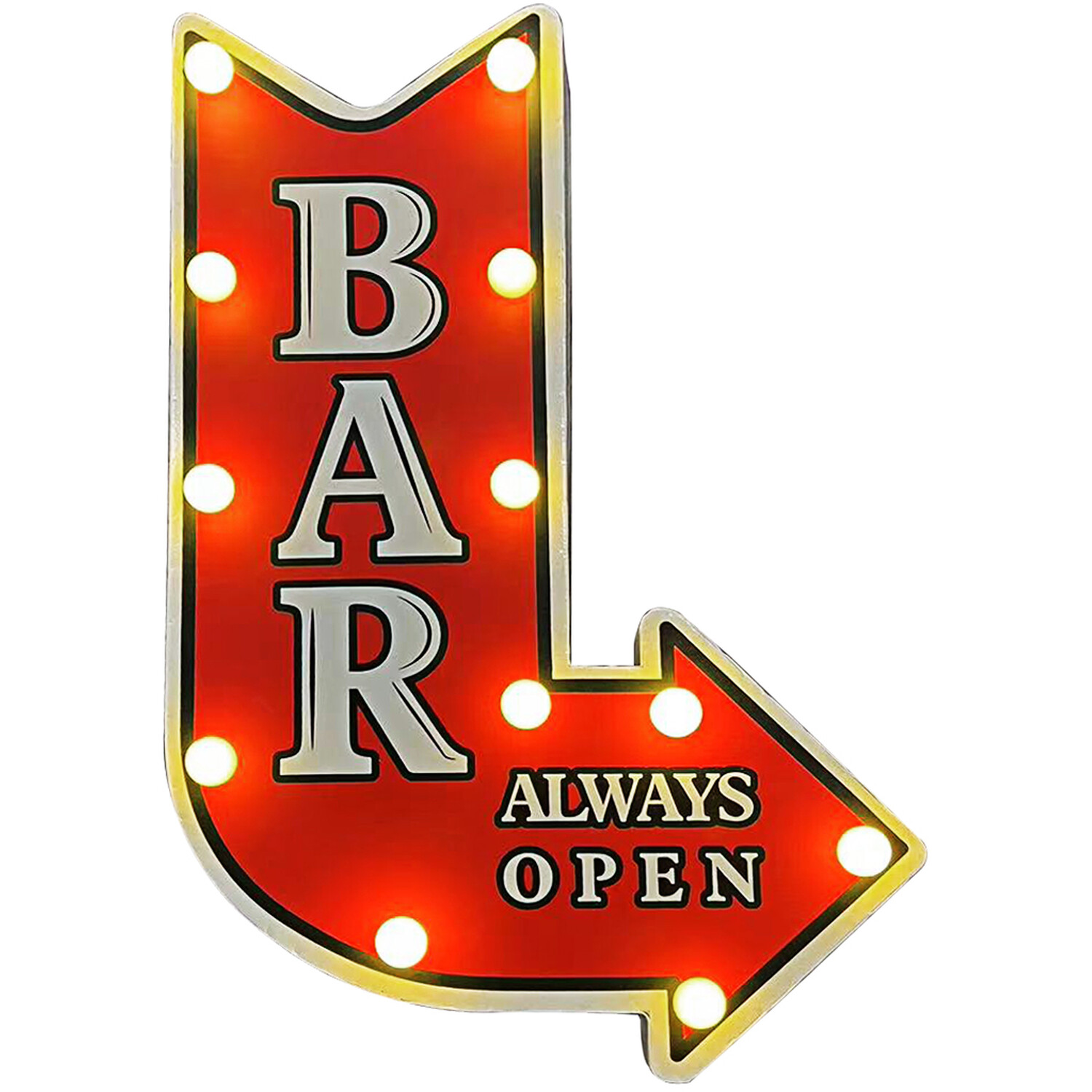 Always Open Red LED Bar Sign Image 1