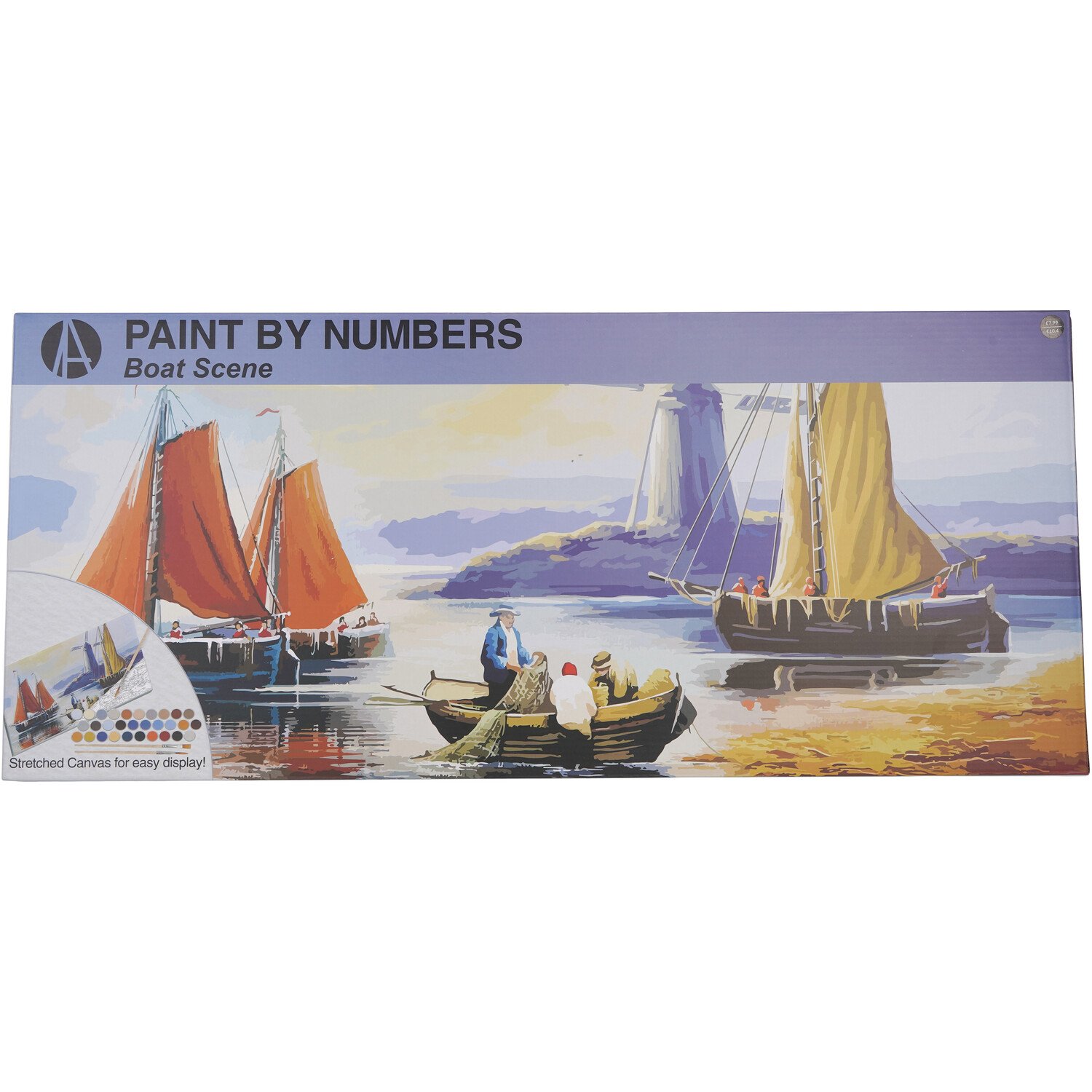 Art Studio Paint by Numbers Boat Scene Image 1