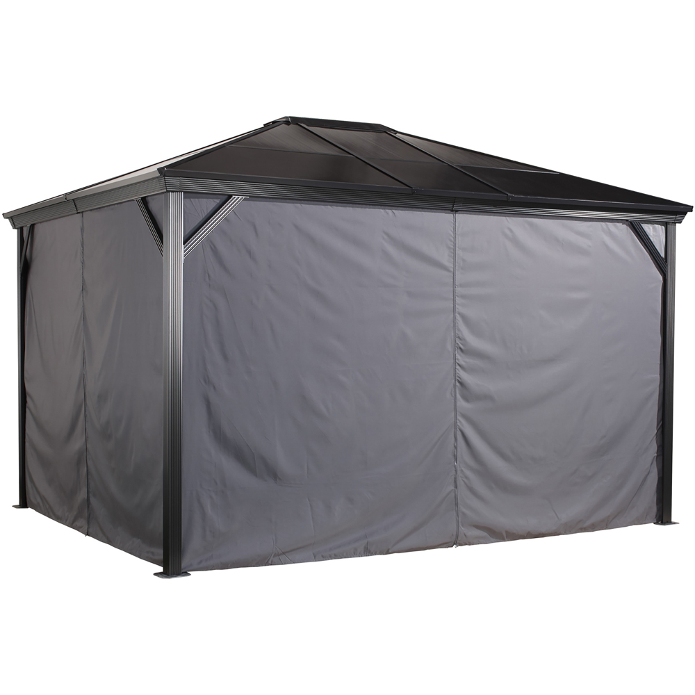 Sojag Verona 3 x 4.3m Grey Gazebo Curtain Image 1
