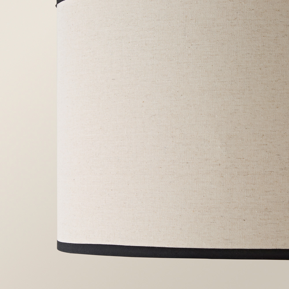 ValueLights Eva Linen Large Drum Shade with Black Trim Image 4