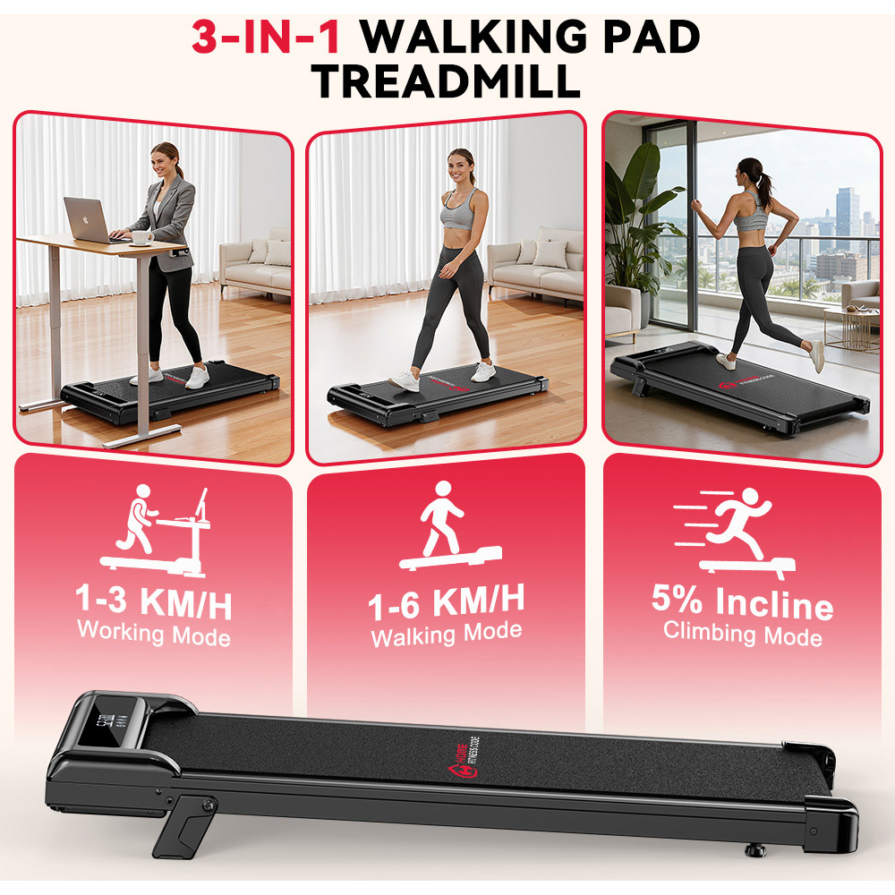 Rattrix Z3 Black Manual Incline Treadmill Image 4