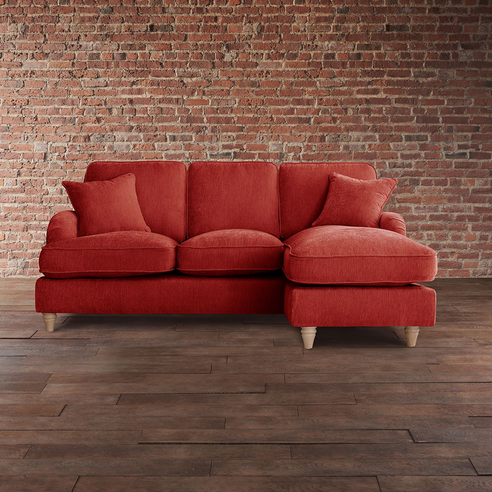 The Vienna 3 Seater Apricot Right Hand Chaise Sofa Image 4