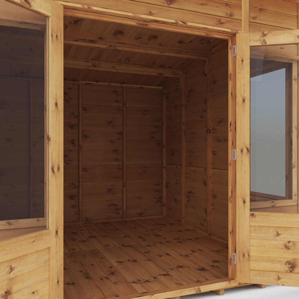 Mercia Helios 8 x 8ft Double Door Premium Shiplap Traditional Summerhouse Image 5