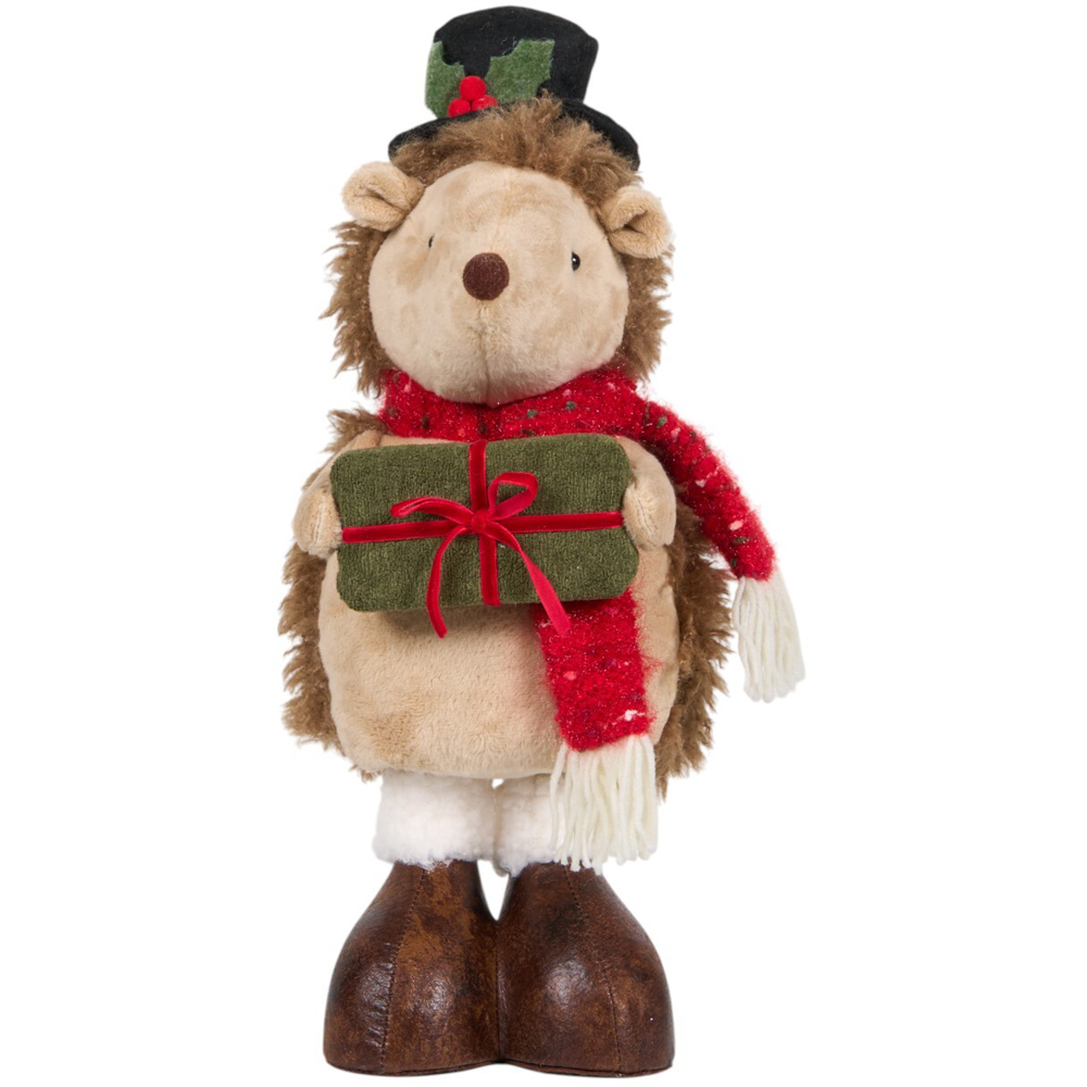 Extendable Christmas Hedgehog Standing Decoration Image 1