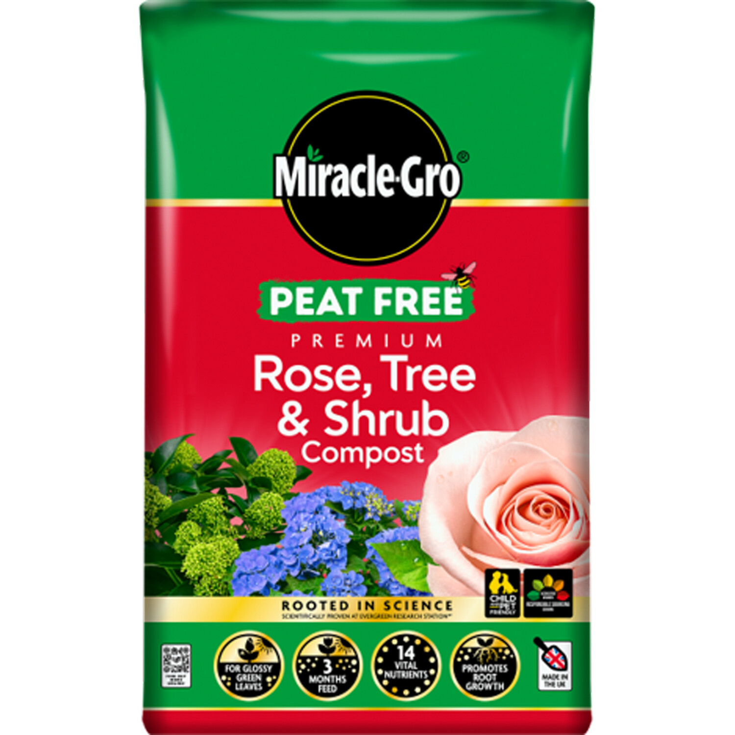 Miracle-Gro Peat Free Premium Rose Tree and Shrub Compost Image
