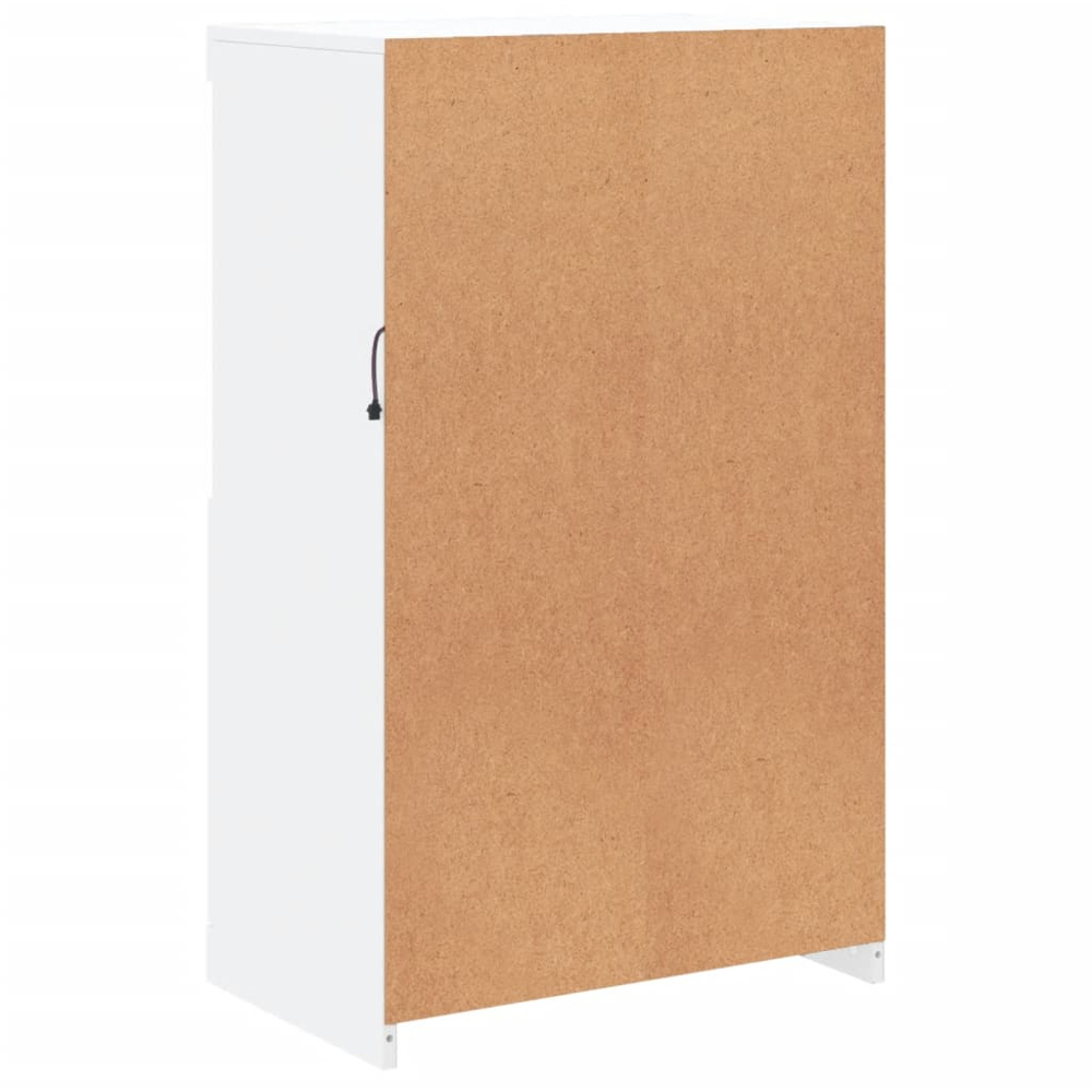 vidaXL 2 Door 2 Shelf White LED Sideboard Image 9