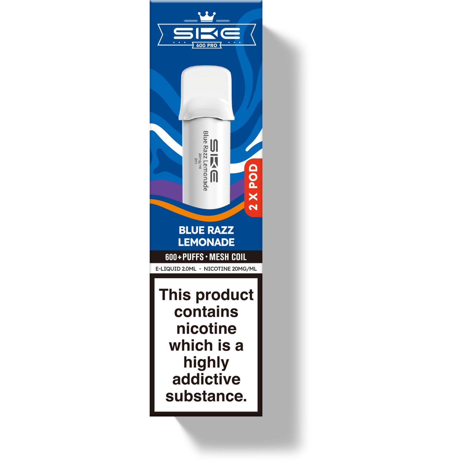 SKE 600 Pro Pre Filled Pods Blue Razz Lemonade Image 2