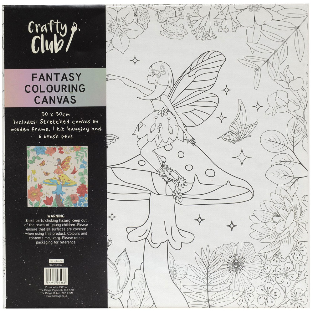 Crafty Club Fantasy Colouring Canvas Image 2