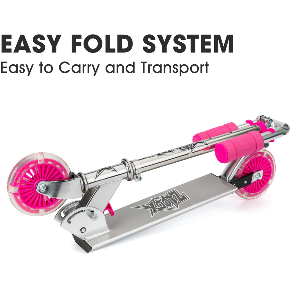 Xootz Folding Scooter Led Wheels -Pk Image 3
