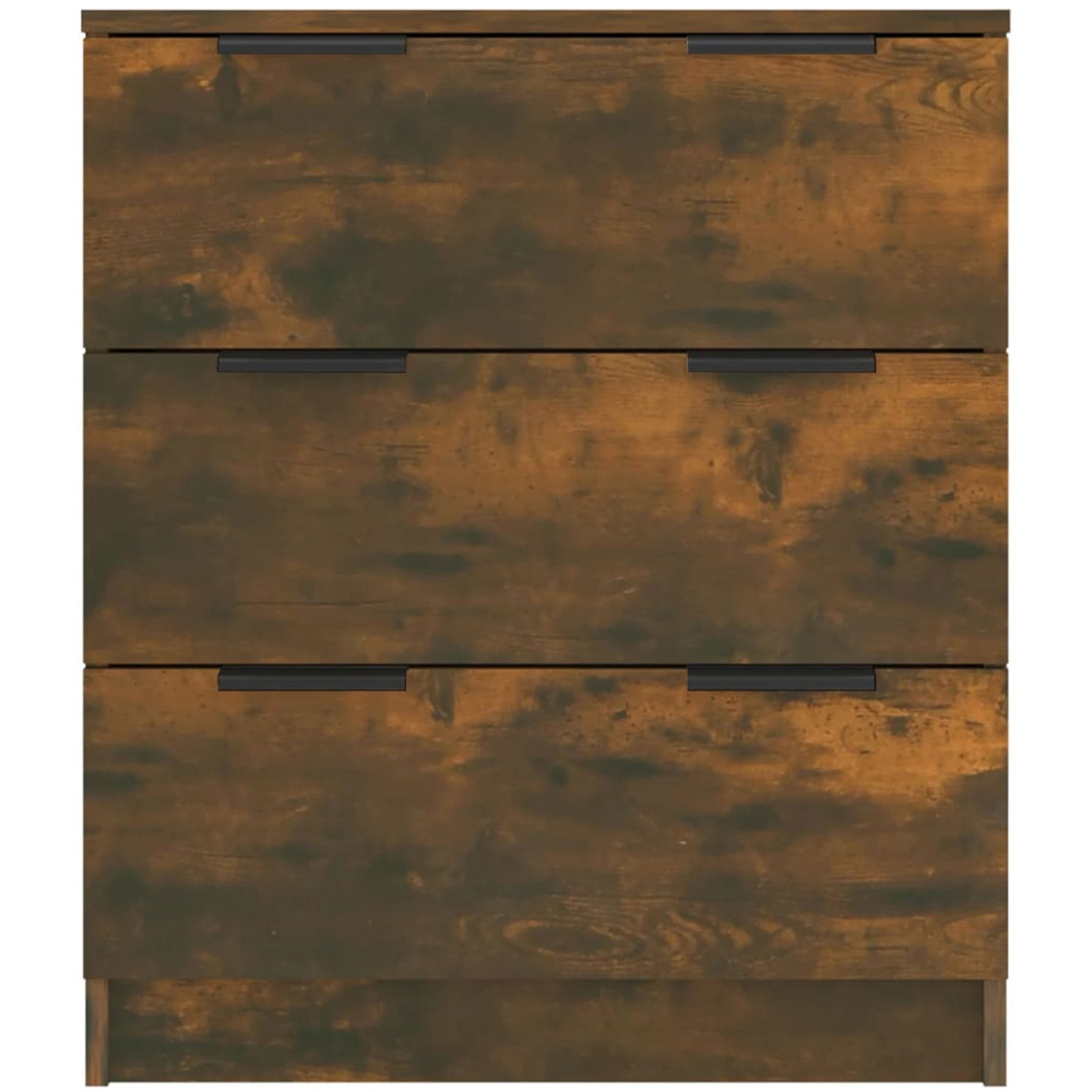 vidaXL 3 Drawer Smoked Oak Sideboard Image 5