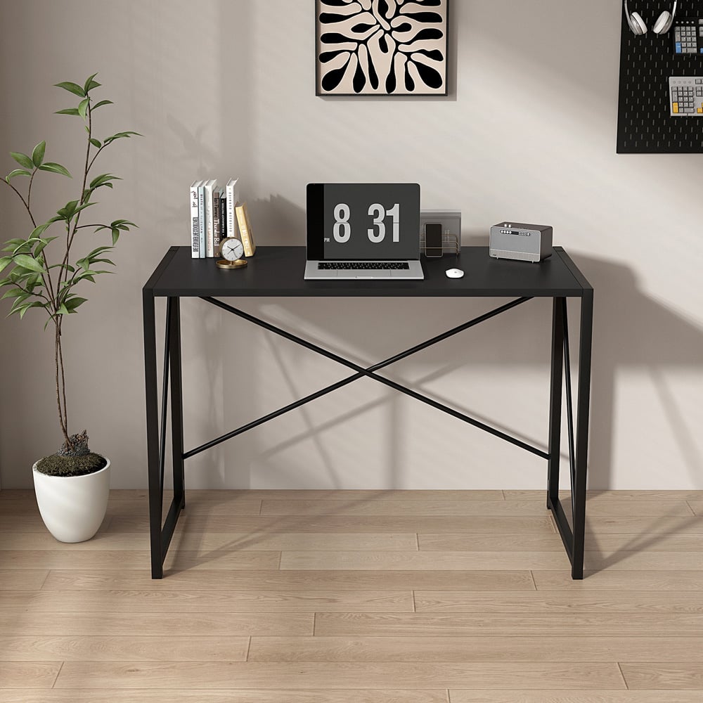 Miami Folding Computer Desk Black Image 6