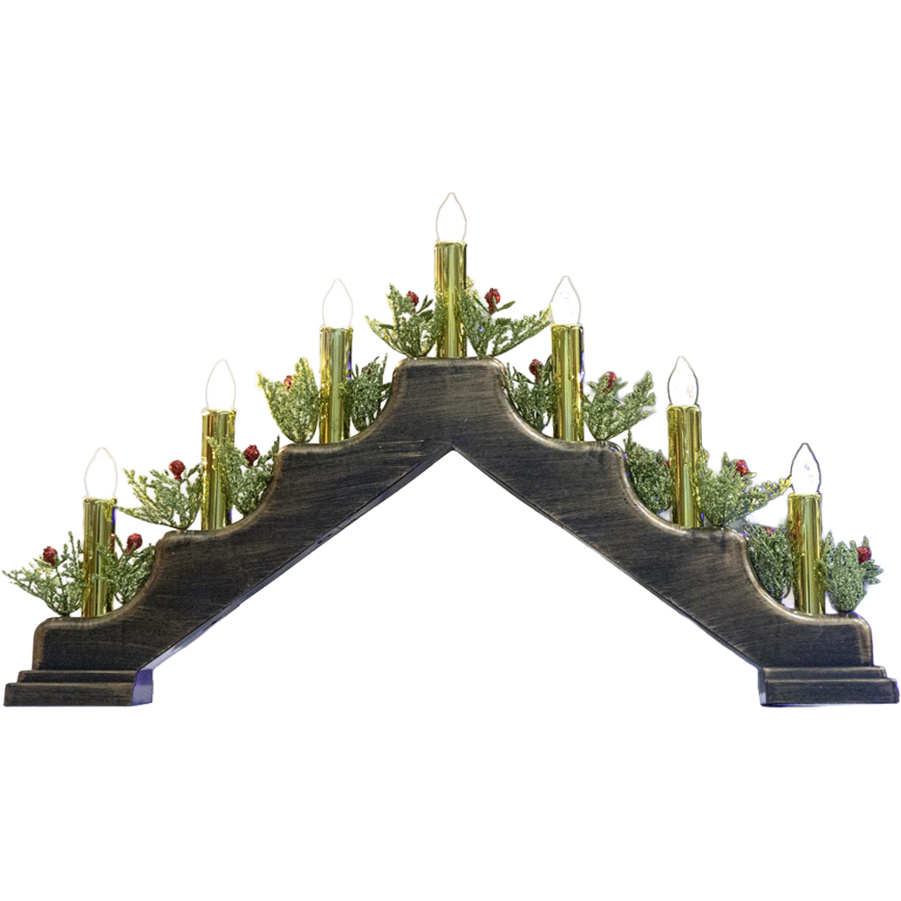 Shatchi Plastic Brass Finish Candle Bridge 30 x 50 x 6.5cm Image 1