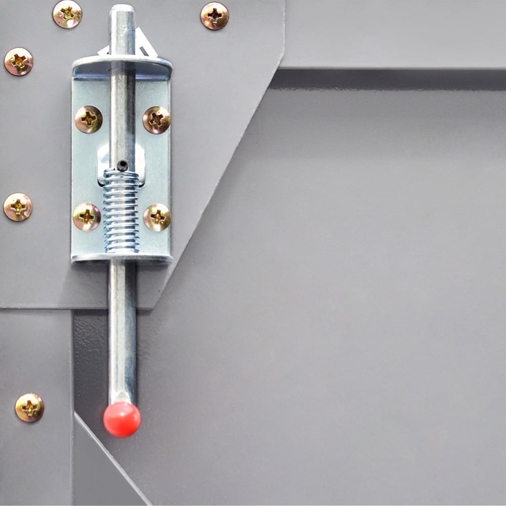 Living and Home 9 x 4.7ft White Weather Resistant Steel Storage Shed Image 4