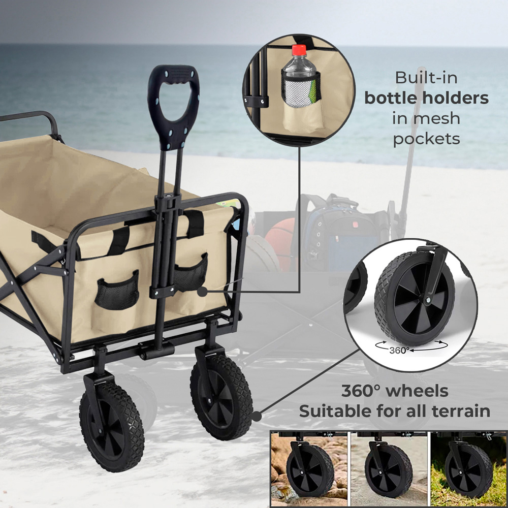 Neo Natural Foldable Garden Festival Cart 150kg Image 7