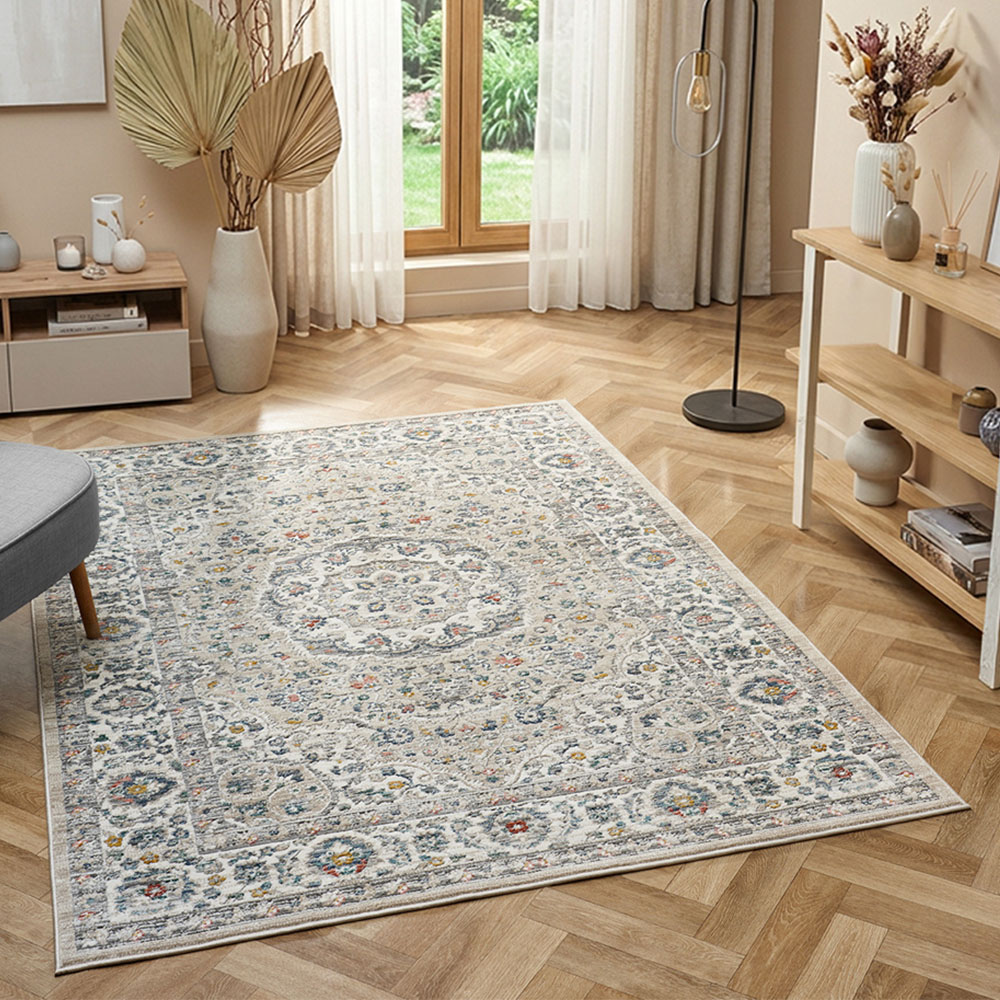 Portland Urco Zane Nuevo Beige Textured Rug 160 x 230cm Image 1