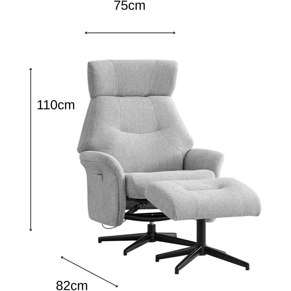 Queensbridge Beige Swivel Chair and Footstool Image 8