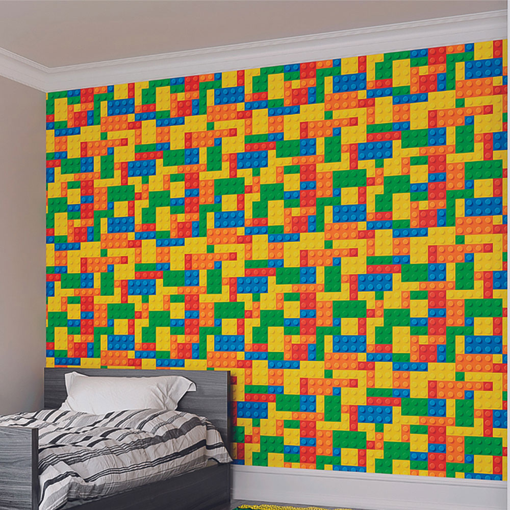 Origin Murals Toy Bricks Multicolour Wall Mural Image 1