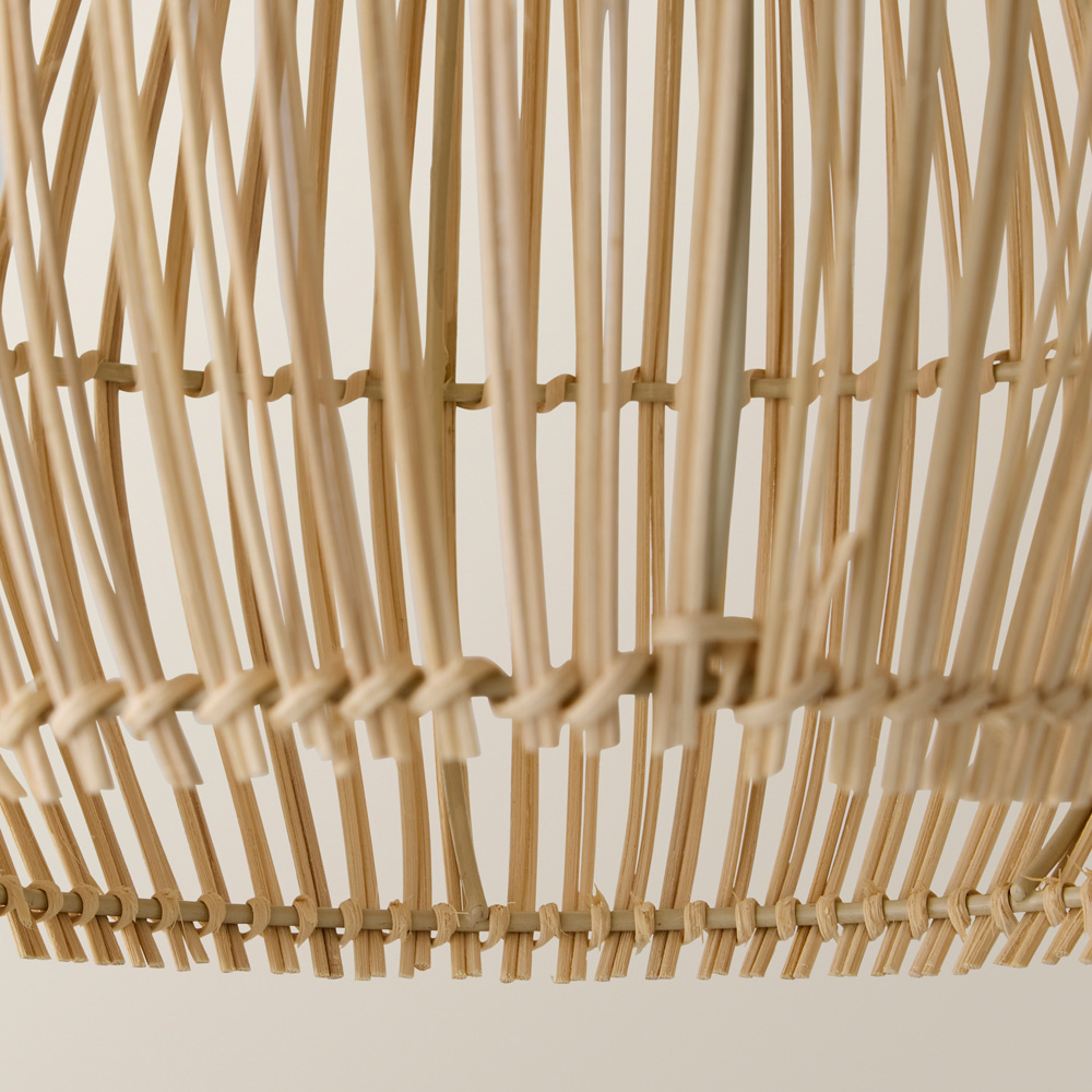 ValueLights Vine Natural Rattan Teardrop Pendant Lamp Shade Image 3