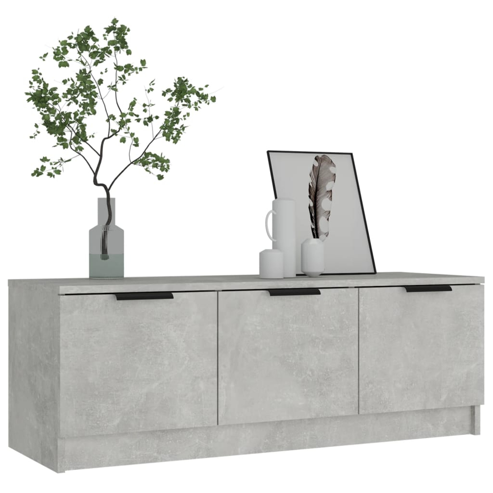 vidaXL 3 Door Concrete Grey TV Cabinet Image 5