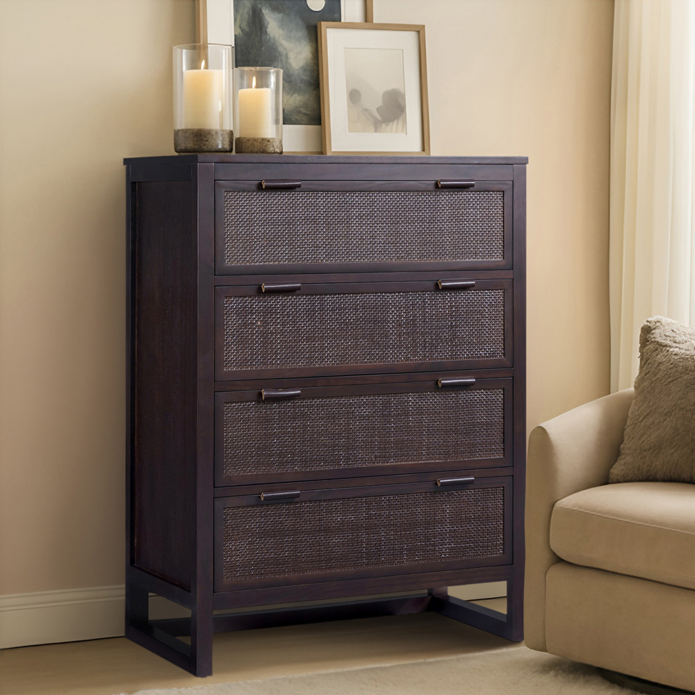 Teamson Home Hatteras 4 Drawer Espresso Dresser Image 7