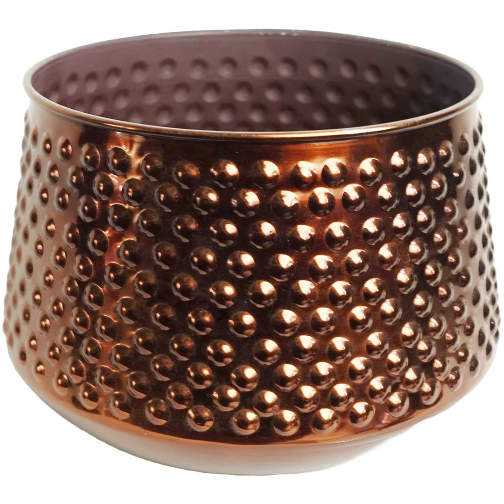 Leaf Antique Copper Metal Planter 18cm Image 2