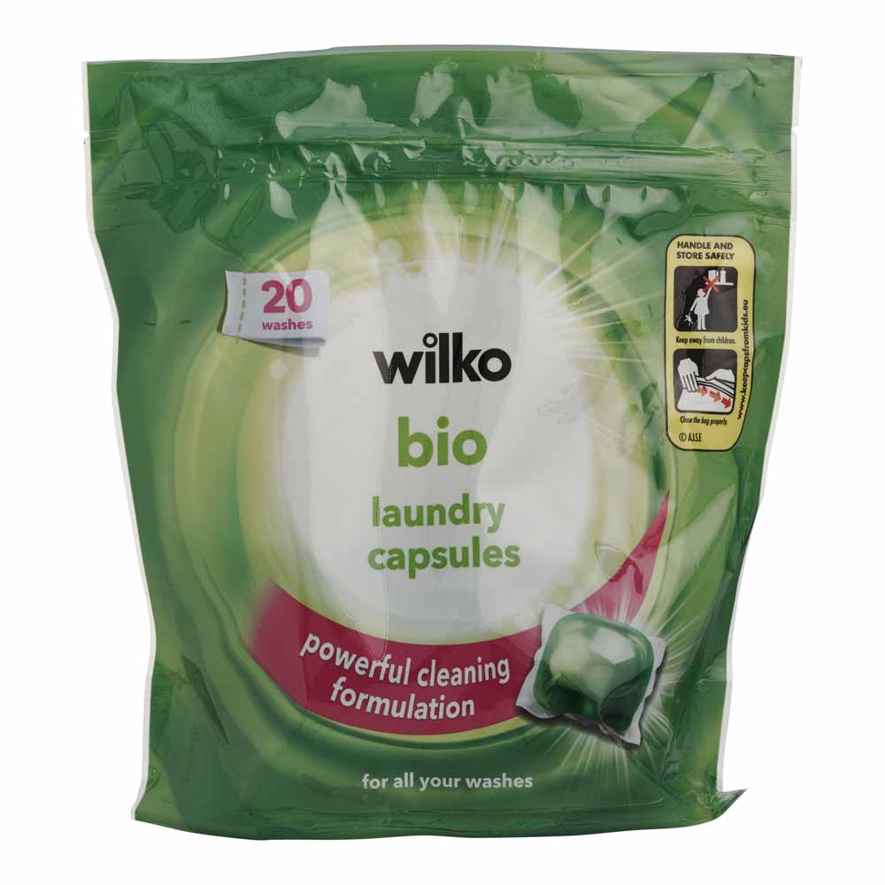 Wilko Bio Laundry Capsules 20 Washes Image 1