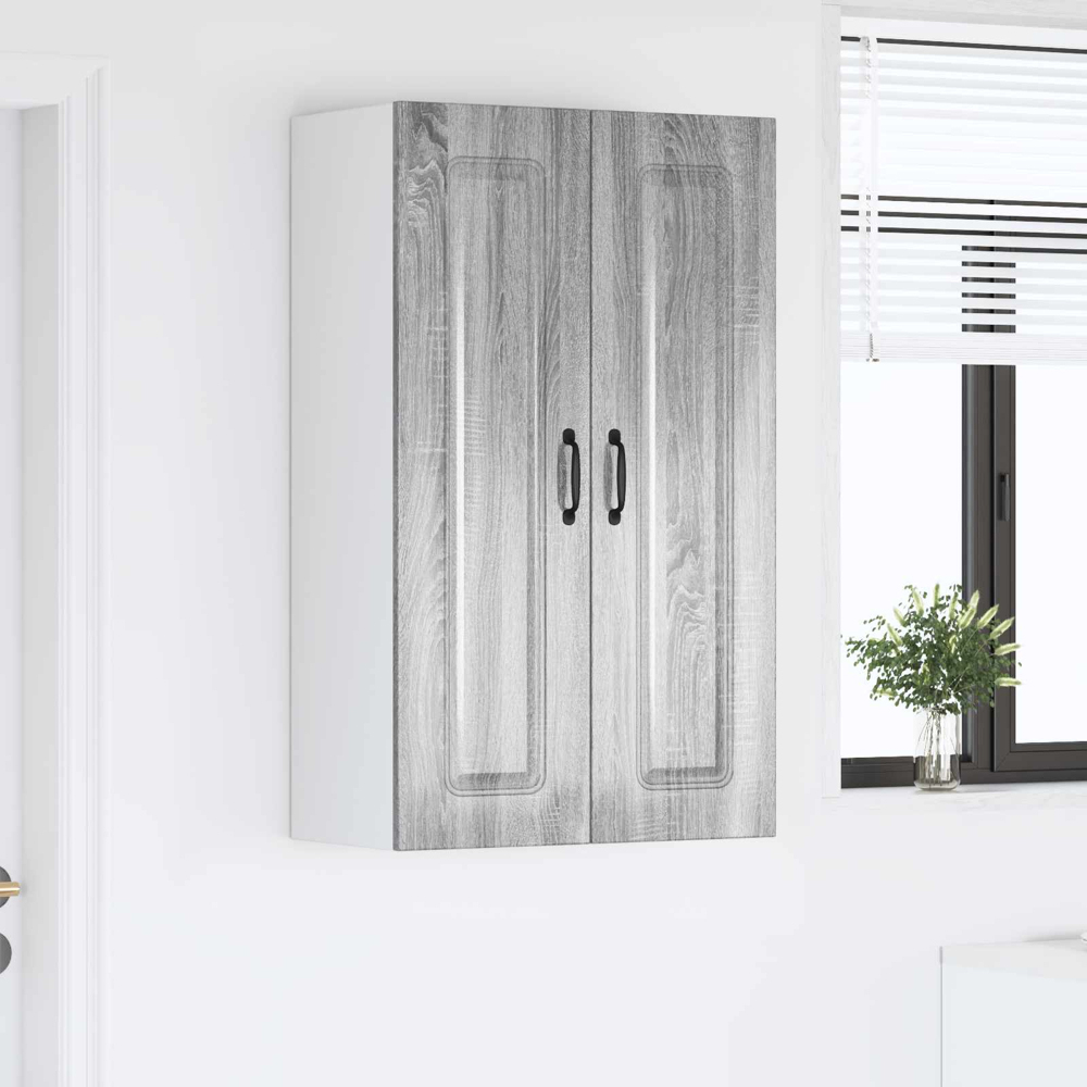 vidaXL 2 Door Grey Sonoma Kitchen Wall Cabinet Image 9