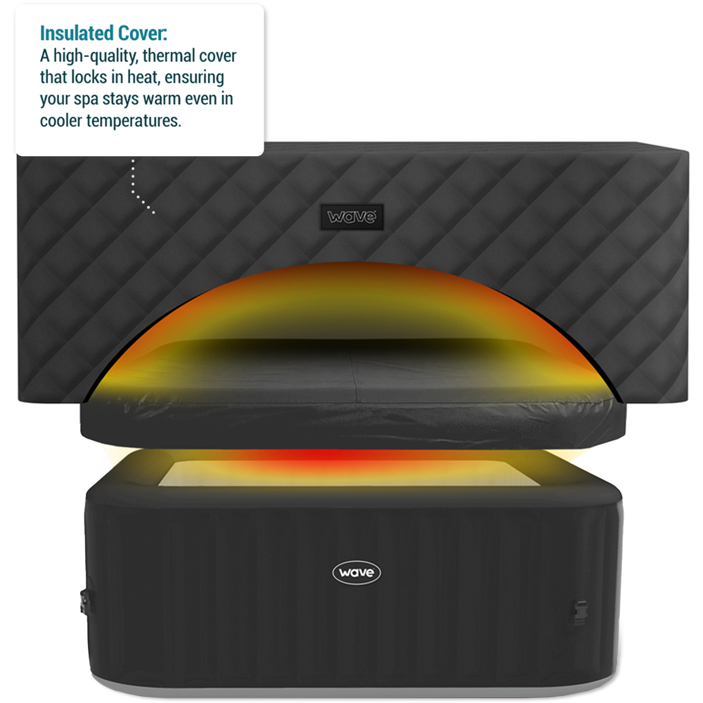 Wave Pacific 6 Person Square Thermal Hot Tub Cover Image 2