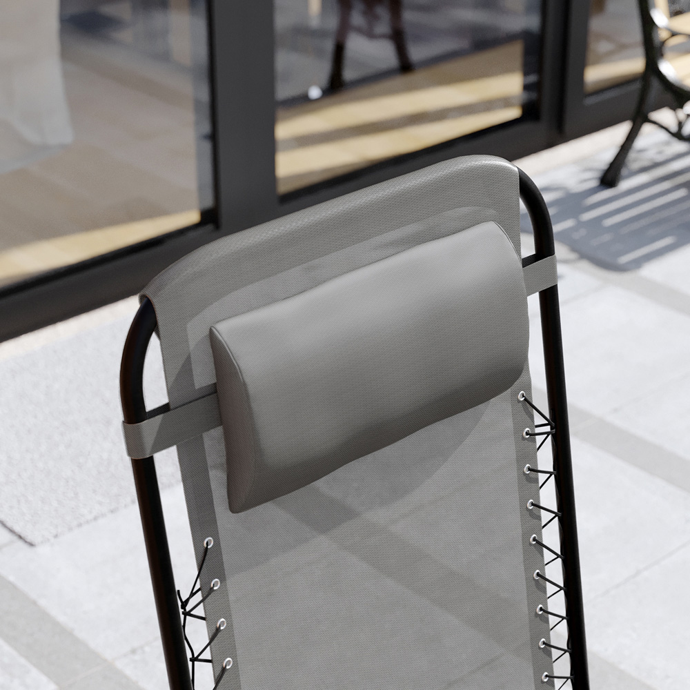 GARDEN VIDA Set of 2 Grey Zero Gravity Chair Image 5