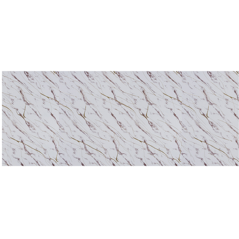 Living and Home Marble Pattern White Base Self-Adhesive Wall Tile Sticker Image 2