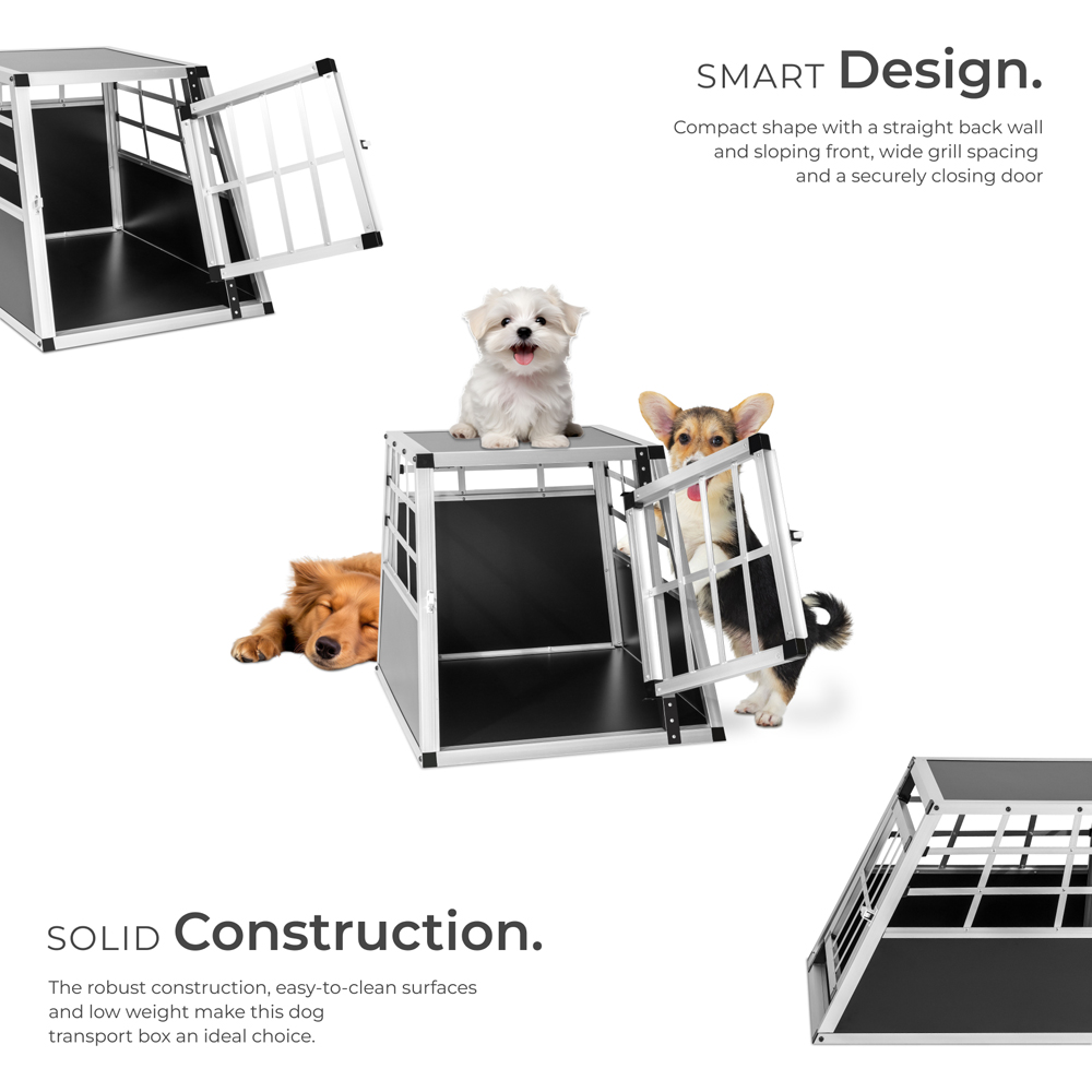 tectake Black Dog Crate 69 x 54cm Image 3