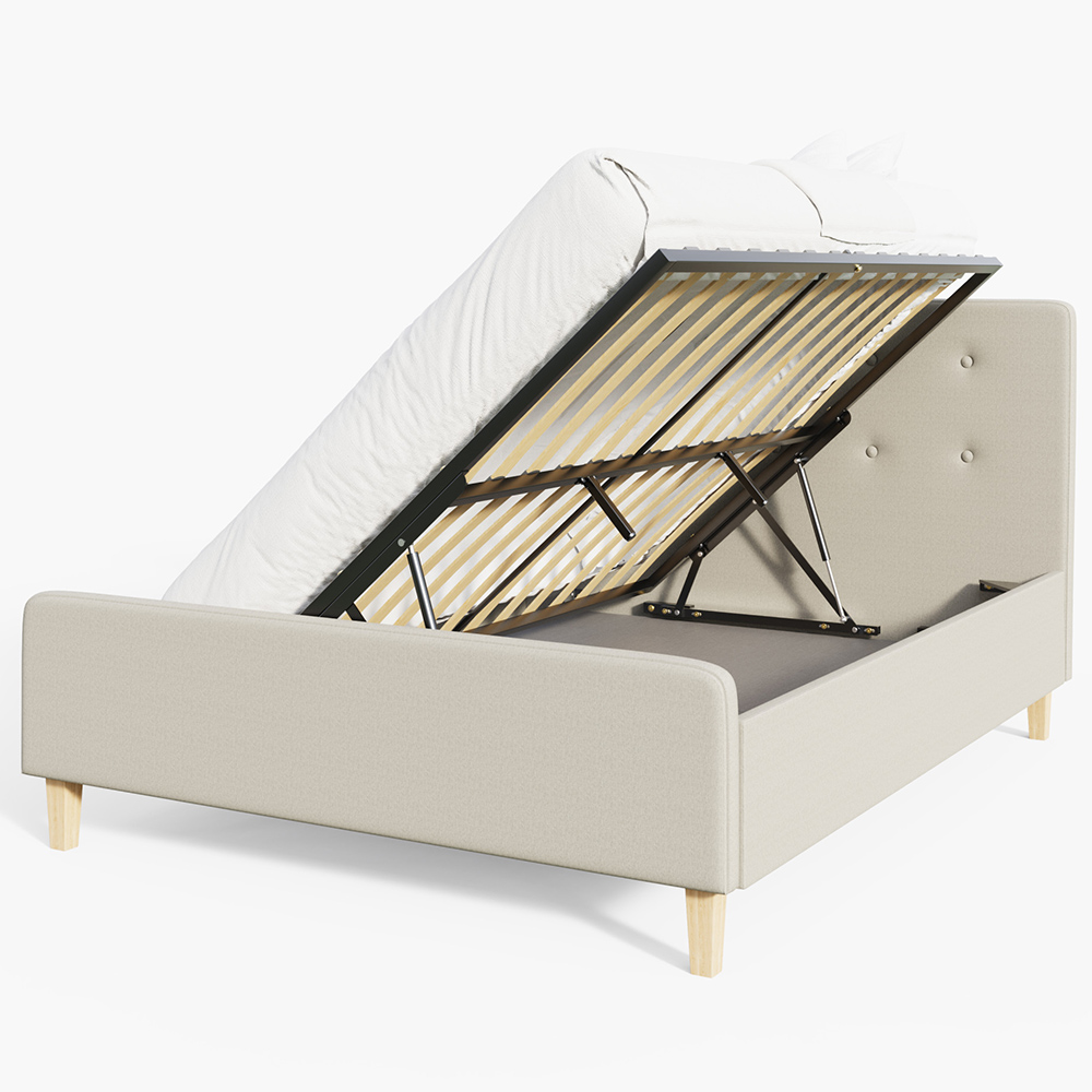 GFW Ashbourne Double Natural Ottoman Bed Image 6