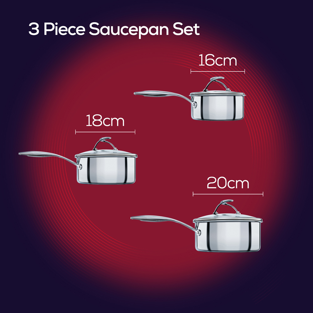 Circulon Steel Shield S Series Nonstick Stainless Steel Saucepan Set of 3 Image 7