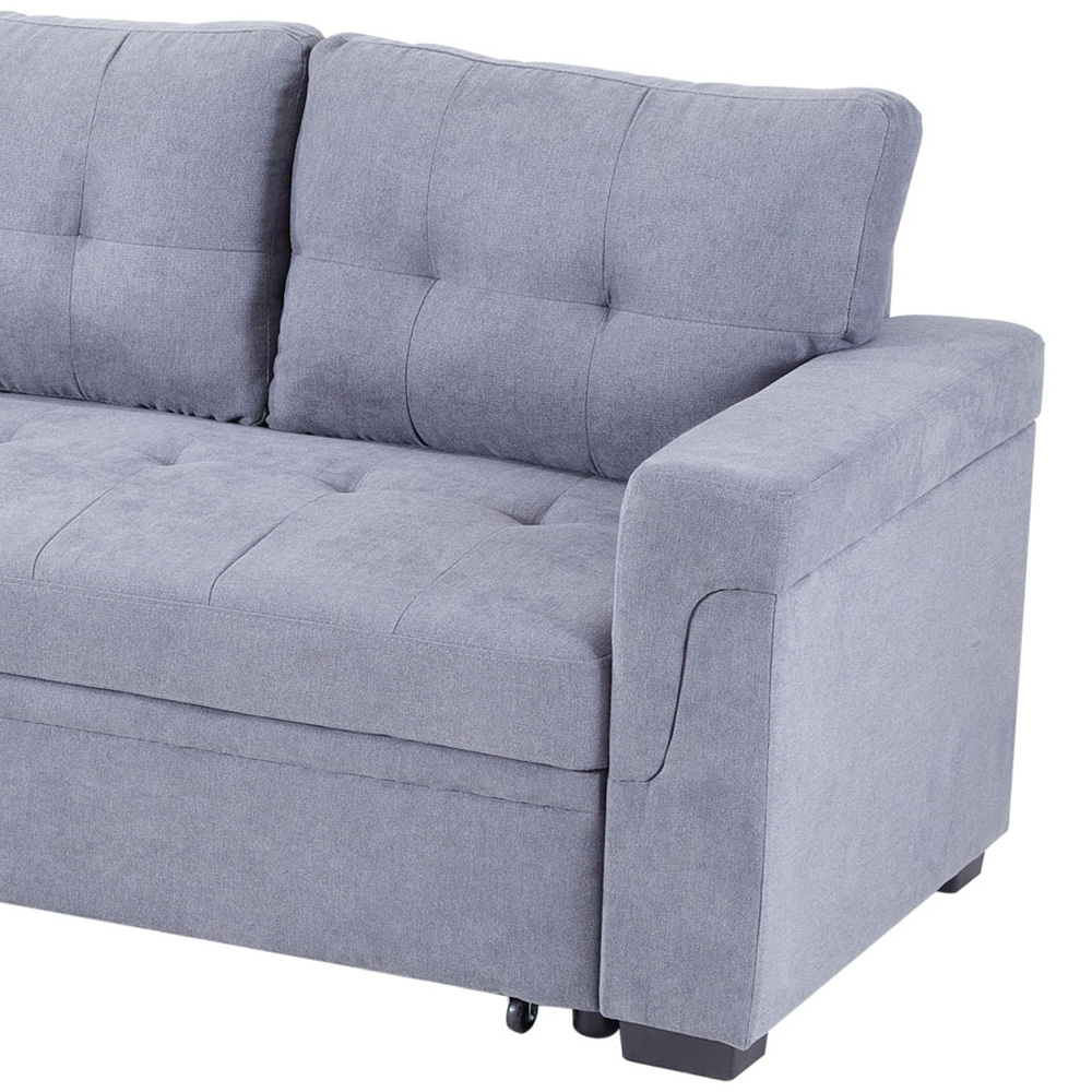H&O Direct 3 Seater Chaise Sofa Bed with Hidden Storage Image 6