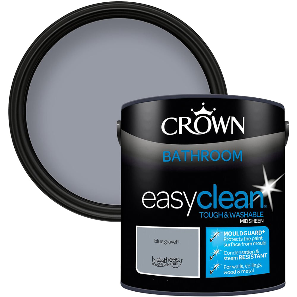 Crown Easyclean Bathroom Paint - Blue Gravel Image 1