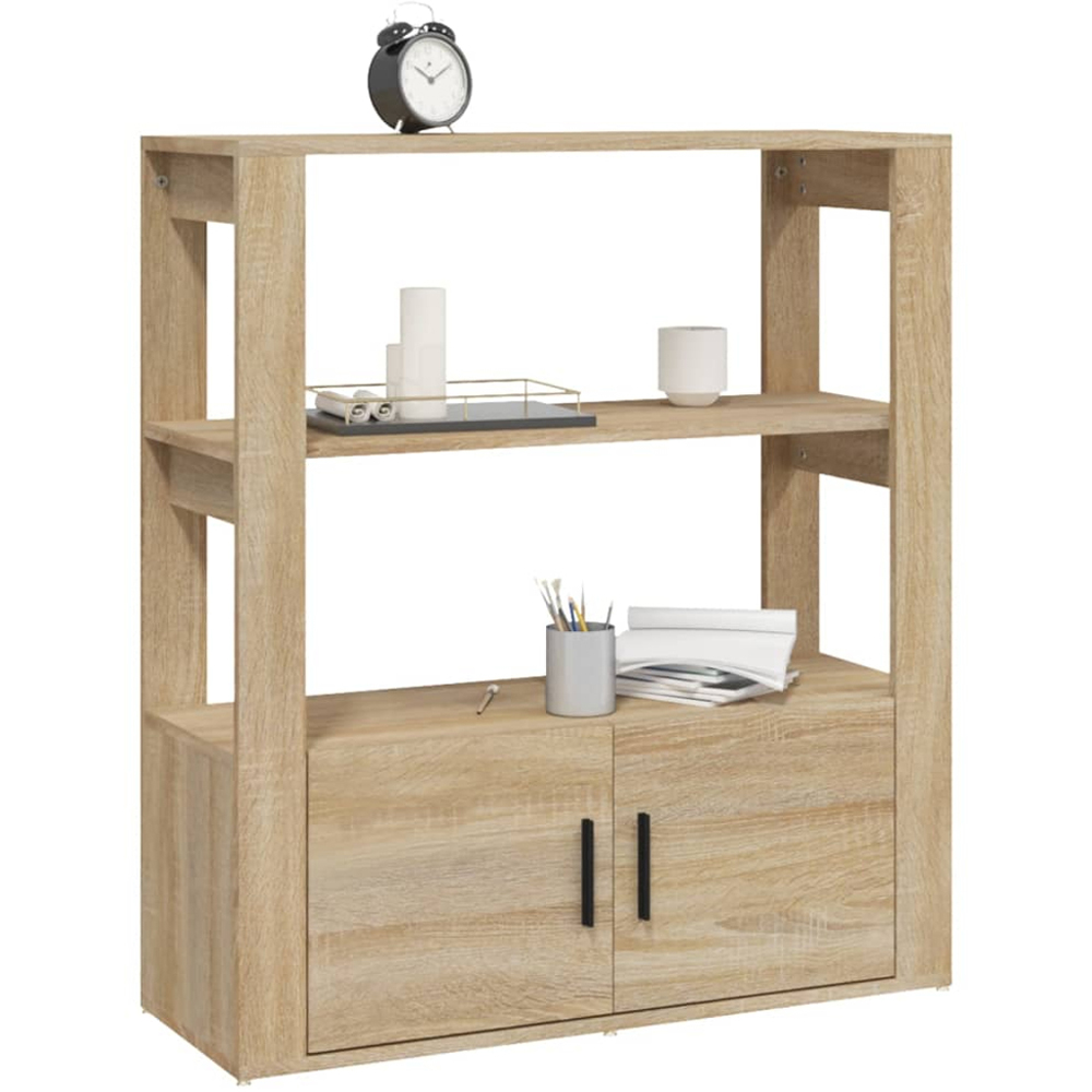 vidaXL 2 Door 2 Shelf Sonoma Oak Sideboard Image 4